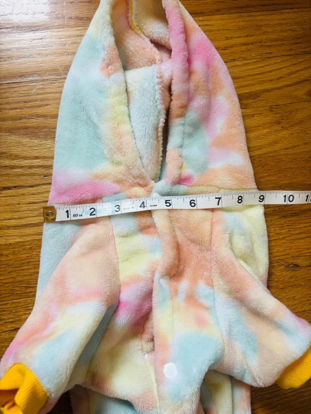 Fleece Dog Sweater Dragon Dinosaur Costume Pastel Tie Dye